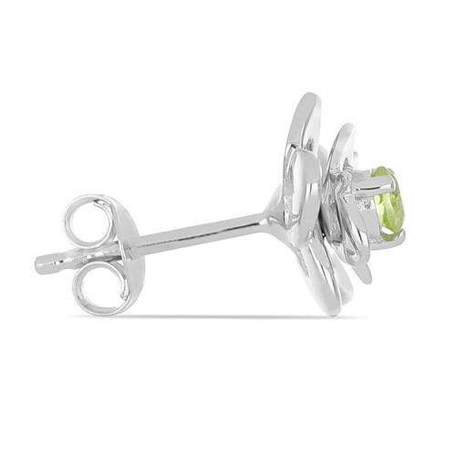 BUY 925 STERLING SILVER NATURAL PERIDOT GEMSTONE EARRINGS